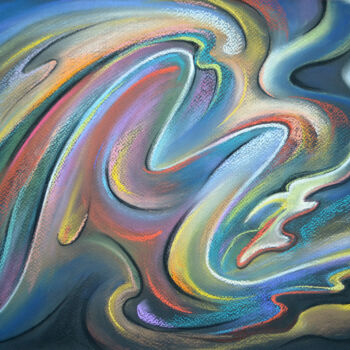 Painting titled "Storm" by Julia Liubina, Original Artwork, Pastel