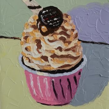 Картина под названием "Пирожное 2" - Julia Musina, Подлинное произведение искусства, Масло Установлен на Деревянная рама для…