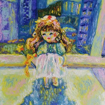 Картина под названием "Радость куклы 7.  J…" - Julia Musina, Подлинное произведение искусства, Масло Установлен на Деревянна…