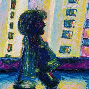 Pintura titulada "Радость куклы 8. Jo…" por Julia Musina, Obra de arte original, Oleo Montado en Bastidor de camilla de made…