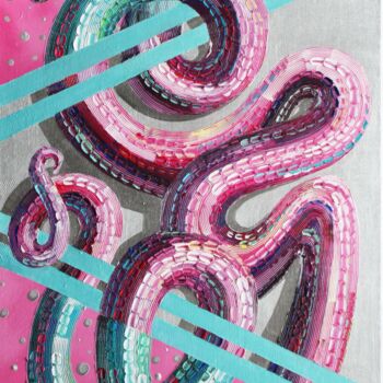 Malarstwo zatytułowany „Snake#3” autorstwa Julia Ptl, Oryginalna praca, Olej