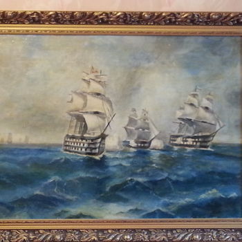 Painting titled "копия Айвазовского" by Julia Bronski, Original Artwork, Oil