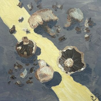 Pintura intitulada "Mushrooms_1" por Julia Sahno, Obras de arte originais, Óleo