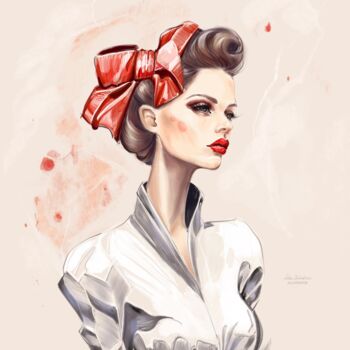 Digital Arts titled "Fashion portrait ,…" by Julia Shchedrova, Original Artwork, Digital Painting