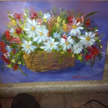 "Basket of Flowers" başlıklı Tablo Julia Stevens tarafından, Orijinal sanat