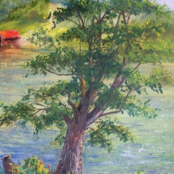 Painting titled "Porch View" by Julia Stevens, Original Artwork