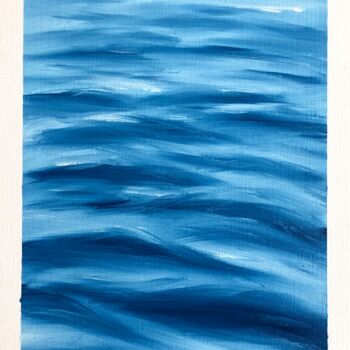 Painting titled "Sea # 10" by Julia Valova, Original Artwork, Oil