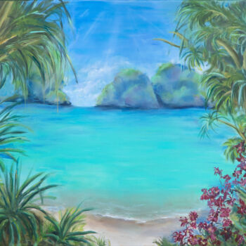 Painting titled "Phi Phi" by Julia Valova, Original Artwork, Oil