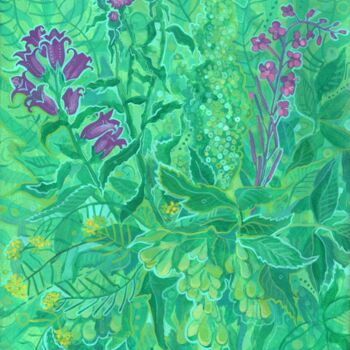 Painting titled "Northern Wildflower…" by Julia Khoroshikh, Original Artwork, Acrylic