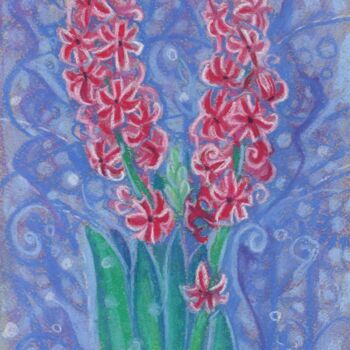 "Pink Hyacinths, Spr…" başlıklı Tablo Julia Khoroshikh tarafından, Orijinal sanat, Pastel