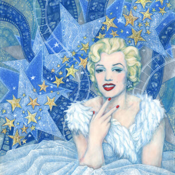 Malarstwo zatytułowany „Marilyn Monroe” autorstwa Julia Khoroshikh, Oryginalna praca, Akryl