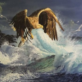 Peinture intitulée "Sea Eagle" par Julian Wheat, Œuvre d'art originale, Acrylique