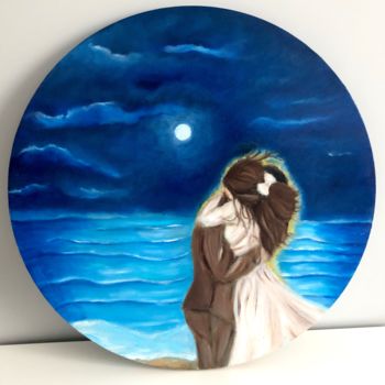 Painting titled "Fate" by Juliana Sol, Original Artwork, Oil Mounted on Wood Stretcher frame