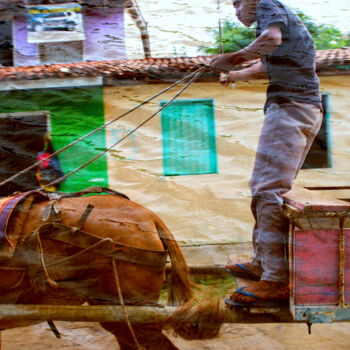 Fotografie getiteld "Taxi, Caraíva Bahia…" door Juliana Vasquez, Origineel Kunstwerk, Digitale fotografie