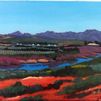 Painting titled "Breede River, Rober…" by Tricia Julian, Original Artwork