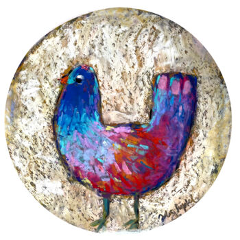 Tekening getiteld "Birdie series: Bird…" door Julia Suptel, Origineel Kunstwerk, Pastel