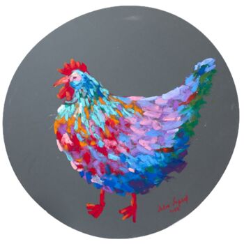 Disegno intitolato "Birdie series: Fanc…" da Julia Suptel, Opera d'arte originale, Pastello