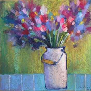 Painting titled "Flowers for you" by Julia Suptel, Original Artwork, Pastel