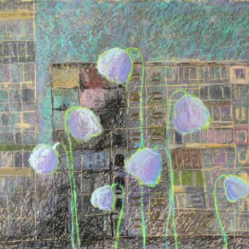 Картина под названием "Flower bells. Child…" - Julia Suptel, Подлинное произведение искусства, Пастель