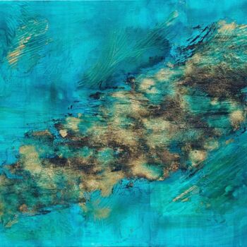 Картина под названием "Island Life" - Julie Bevan, Подлинное произведение искусства, Акрил Установлен на Деревянная рама для…