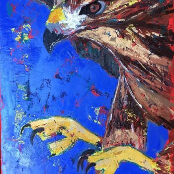 Painting titled "Halcon" by Julie D'Aragon, Original Artwork, Acrylic