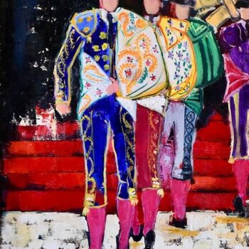 Pintura titulada "Entrer dans la lumi…" por Julie D'Aragon, Obra de arte original, Oleo Montado en Bastidor de camilla de ma…