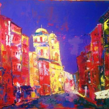 Painting titled "Calle de Toledo (Ma…" by Julie D'Aragon, Original Artwork, Oil