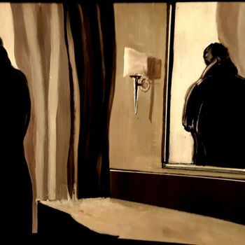 Painting titled "Miroir." by Julie Demany, Original Artwork