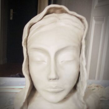 Sculpture titled "Ave Maria" by Julie Dratwiak, Original Artwork, Clay
