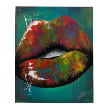 Painting titled "Colorful" by Julie Galiay, Original Artwork, Acrylic Mounted on Wood Stretcher frame