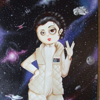 Painting titled "Leia" by Julie Mallard (Elisabetha), Original Artwork
