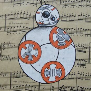 Painting titled "BB8" by Julie Mallard (Elisabetha), Original Artwork, Acrylic