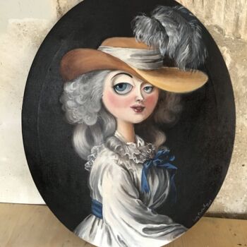 Peinture intitulée "Madame du barry" par Julie Mallard (Elisabetha), Œuvre d'art originale, Huile