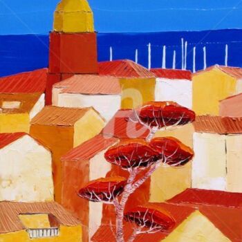 "" Saint Tropez Fauv…" başlıklı Tablo Julie Pioch tarafından, Orijinal sanat, Petrol
