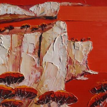 Painting titled "Calanques" by Julie Pioch, Original Artwork, Oil