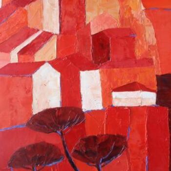 Painting titled "ROUSSILLON" by Julie Pioch, Original Artwork, Oil