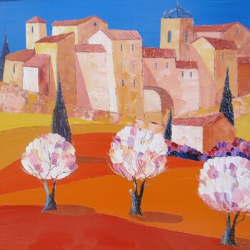 Peinture intitulée "Avril en Provence" par Julie Pioch, Œuvre d'art originale, Huile