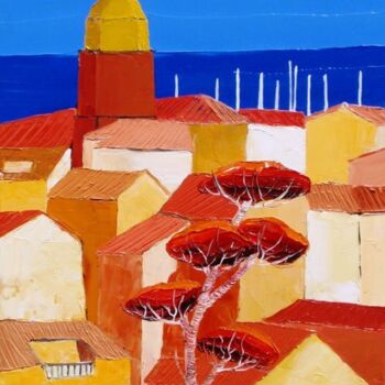 Pittura intitolato "" Saint - Tropez…" da Julie Pioch, Opera d'arte originale, Olio