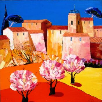 Peinture intitulée "" Avril en Provence…" par Julie Pioch, Œuvre d'art originale, Huile