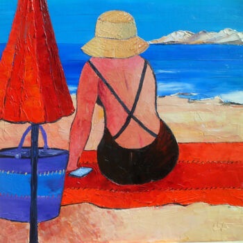 Pintura titulada "" Voila l'été  "" por Julie Pioch, Obra de arte original, Oleo