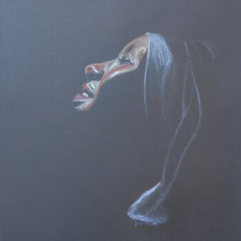 Drawing titled "Lumière sombre" by Julie Prima, Original Artwork, Pastel