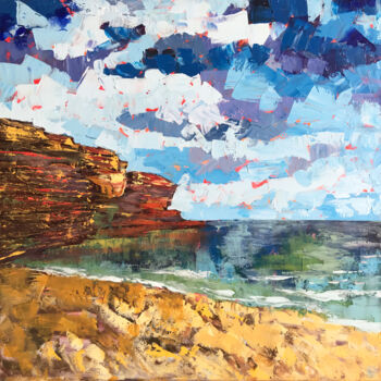 Malarstwo zatytułowany „Hawaii” autorstwa Julie Stepanova, Oryginalna praca, Akryl Zamontowany na Drewniana rama noszy