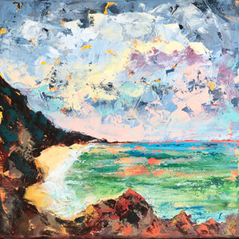 Peinture intitulée "Hawaii, Maui, Big B…" par Julie Stepanova, Œuvre d'art originale, Acrylique Monté sur Carton