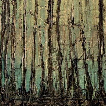 Картина под названием "Forêt aquatique" - Julie Harnois, Подлинное произведение искусства