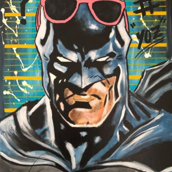 Peinture intitulée "Batman très Fun #2" par Julien Antoine (YOZ), Œuvre d'art originale, Acrylique Monté sur Châssis en bois