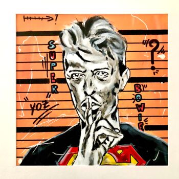 Pittura intitolato "Super Bowie #2" da Julien Antoine (YOZ), Opera d'arte originale, Acrilico