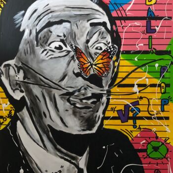 Pintura titulada "Dali Pop #2" por Julien Antoine (YOZ), Obra de arte original, Acrílico Montado en Bastidor de camilla de m…