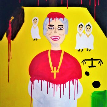 Painting titled ""barbarin cardinal"" by Julien.B, Original Artwork, Acrylic