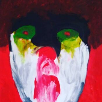 Painting titled "Clown triste" by Julien.B, Original Artwork, Acrylic