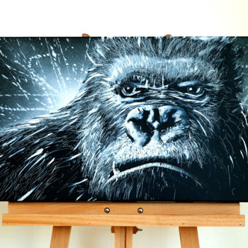Peinture intitulée "King Kong" par Julien Burgain, Œuvre d'art originale, Acrylique